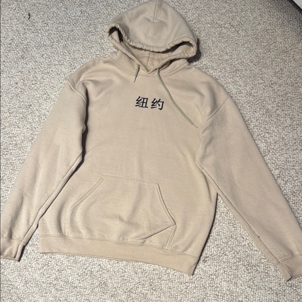 Artist union Men's Tan Hoodie size medium EUC - Picture 2 of 10